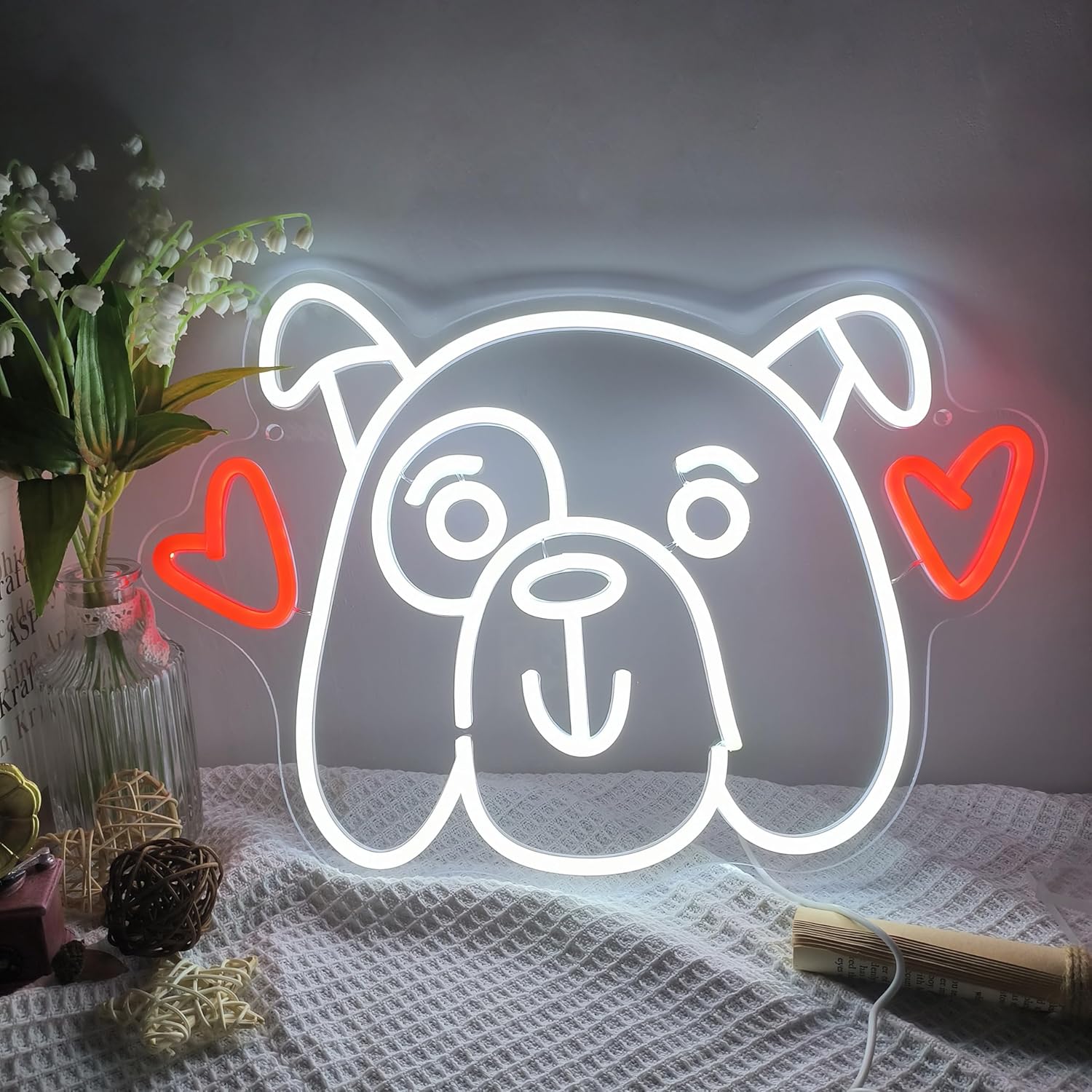 Party Games Shop - 러브 도그 네온사인 LED 네온 조명