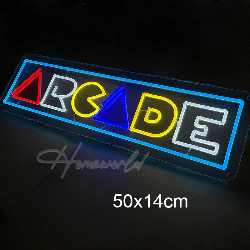 아케이드 네온 사인 LED 게임 룸 핸들 네온 조명 벽 - Party Games Shop 리뷰 및 가격